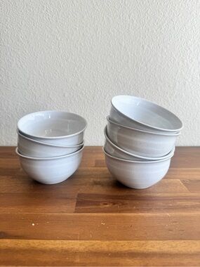 Hearth & Hand Light Gray Ceramic Bowl Set Tiny Bowls - 7-Pack